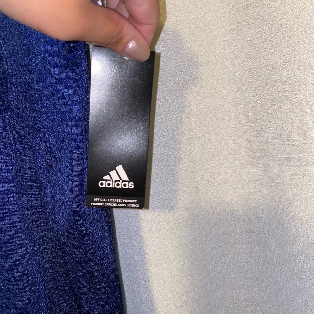 Adidas Youth Football Jersey Blue and White, New with tags Size Medium